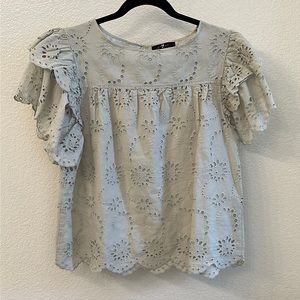 7 for all mankind eyelet top